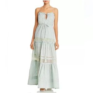 Jonathan Simkhai Kava Eyelet Maxi Dress Sz S Embroidered